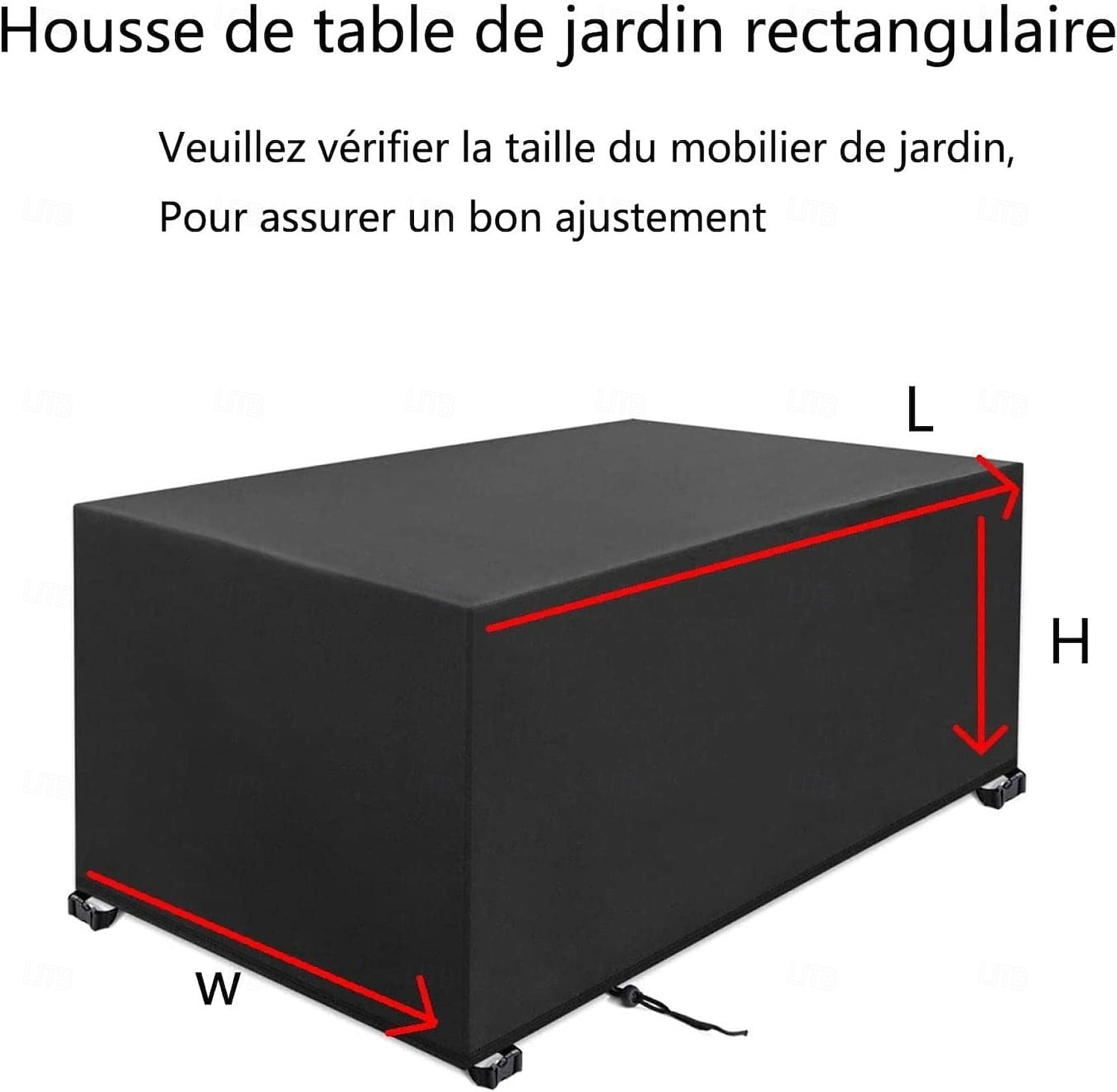 Housse de protection pour mobilier de jardin 180 x 180 x 100 cm, imperméable, résistante aux déchirures, en tissu 420D, pour ensemble table et chaises de jardin. Housse robuste noire. de 2026 ? $4.49 –P3