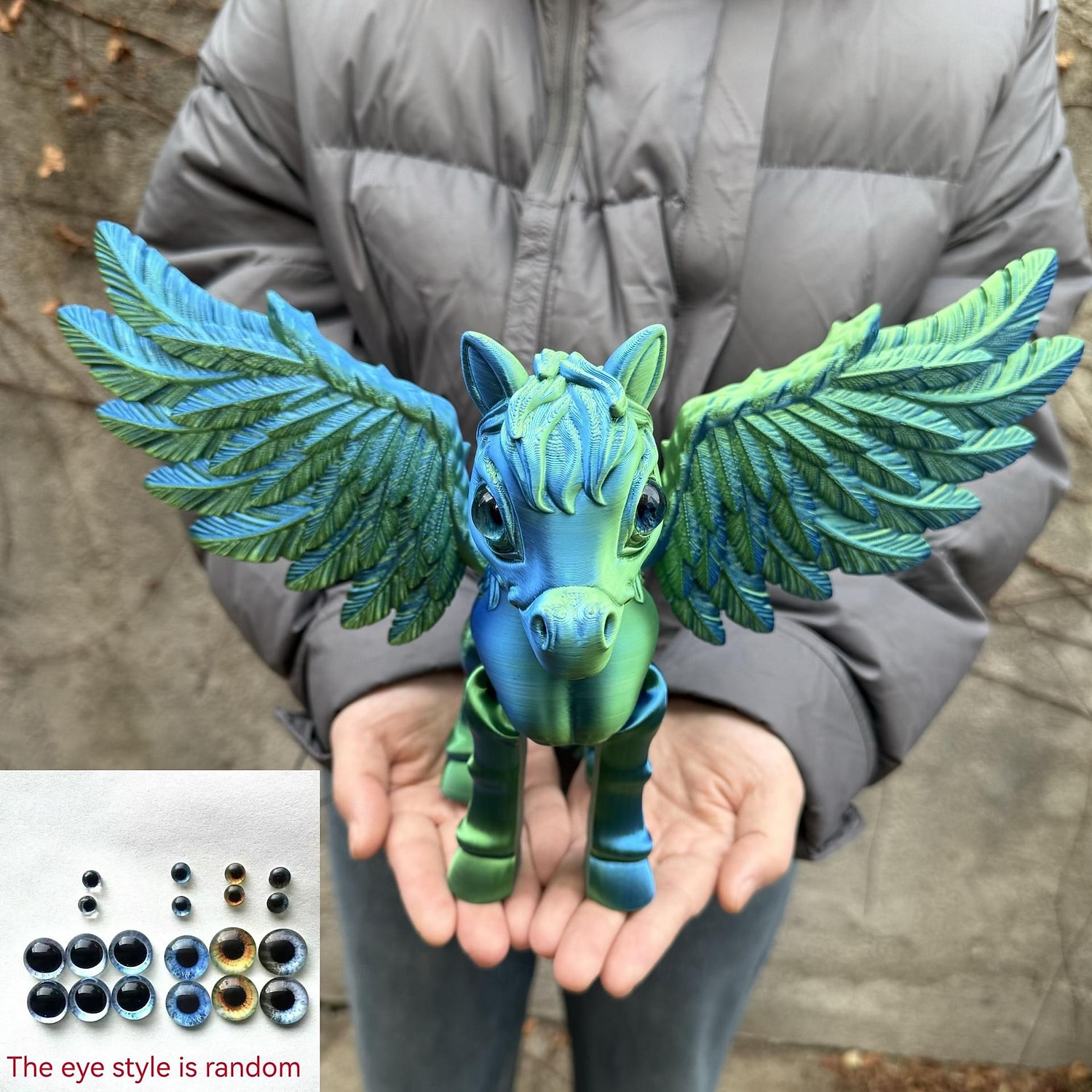 Große, 3D-gedruckte, bewegliche Pegasus-Figur, realistisches geflügeltes Pferdemodell, Sammlerstück einer Fantasiegestalt, Schreibtischdekoration für Zuhause oder Büro, Geschenkidee, Skulptur eines 2026 - $23.99 –P5
