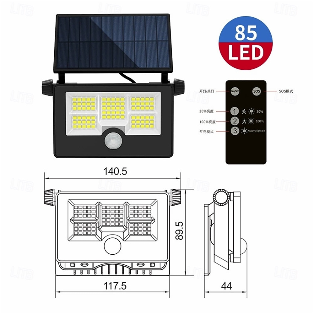 Solar USB Dual-Use Powered LED Solar Light Flodable 4 Working Modes ...