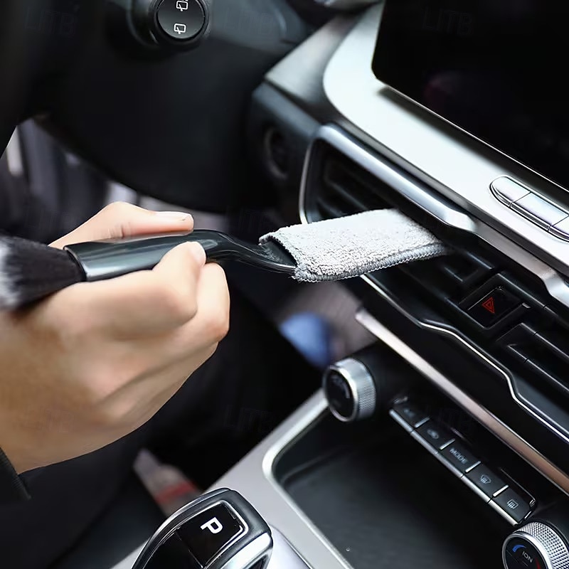 2 Sets Car Interior Detailing Brush Set, Soft Bristle Dusting Brush & Dual-Ended Air Vent Cleaner Tool, Professional Car Cleaning Kit for Dashboard, AC Outlet, Console, Gaps, Scratch-Free 2026 - $9.74 –P6