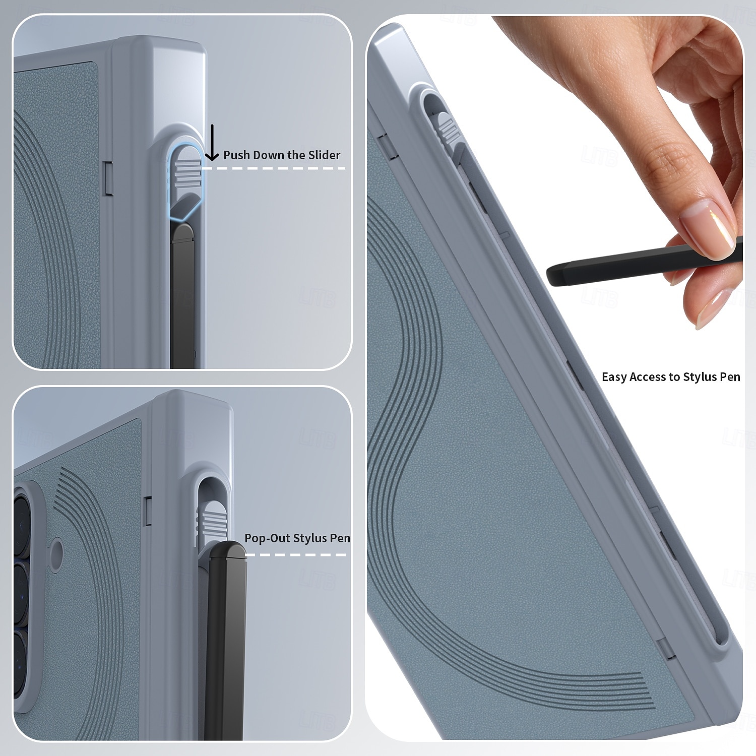 Phone Case For Samsung Galaxy Z Fold 7 Z Fold 6 Back Cover with Screen Protector with S Pen PU Leather 2026 - $20.99 –P8