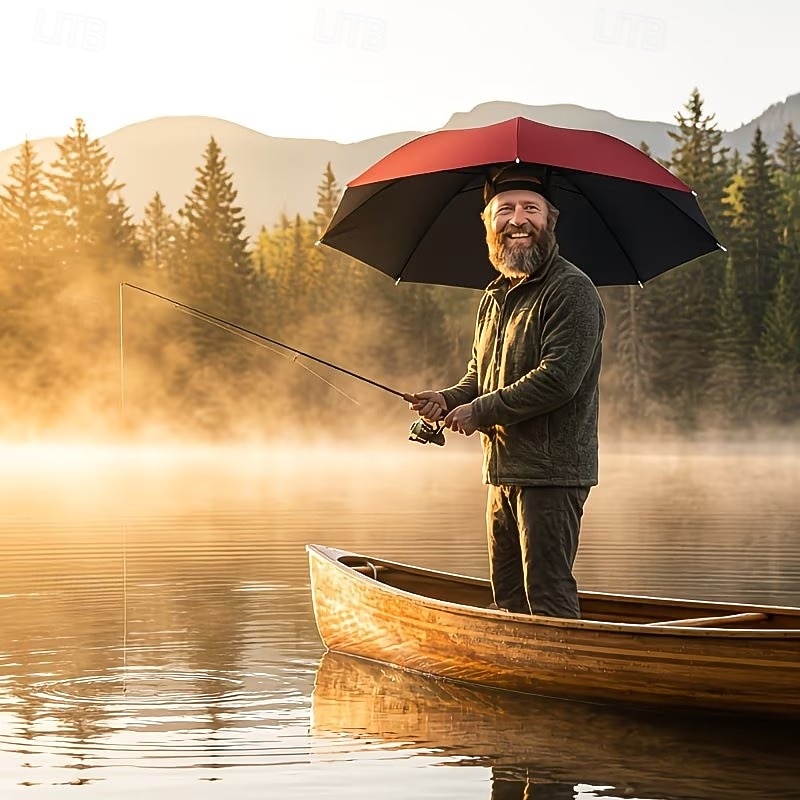Chapéu de sol dobrável para atividades ao ar livre, leve e portátil, estilo guarda-chuva, acessório multifuncional para pesca, jardinagem, caminhadas e fotografia. &trabalho diário ao ar livre de 2026 por $6.75 –P6