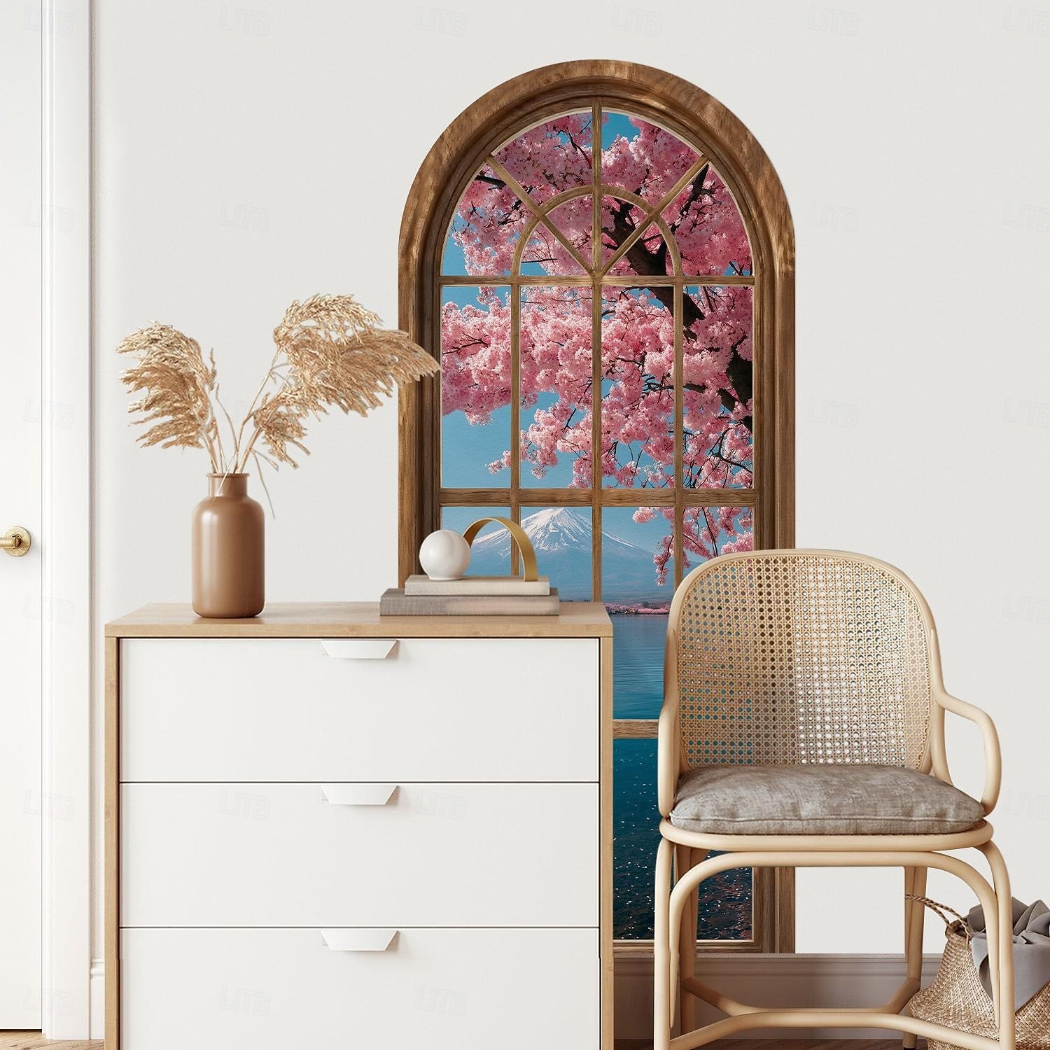 2d Flat Window Landscape Pattern Arched Wall Sticker, Pvc Self-Adhesive Removable, Suitable For Living Room, Bedroom And Other Home Decoration 2026 - $28.99 –P7