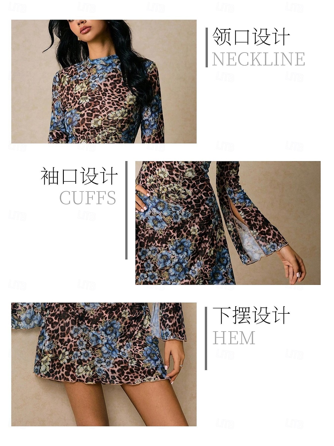 Women's Mini Dress Boho Dress Chiffon Vintage Outdoor Party Regular Fit Floral Long Sleeve Crew Neck flower Pink Spring Fall Autumn 2026 - $27.99 –P8