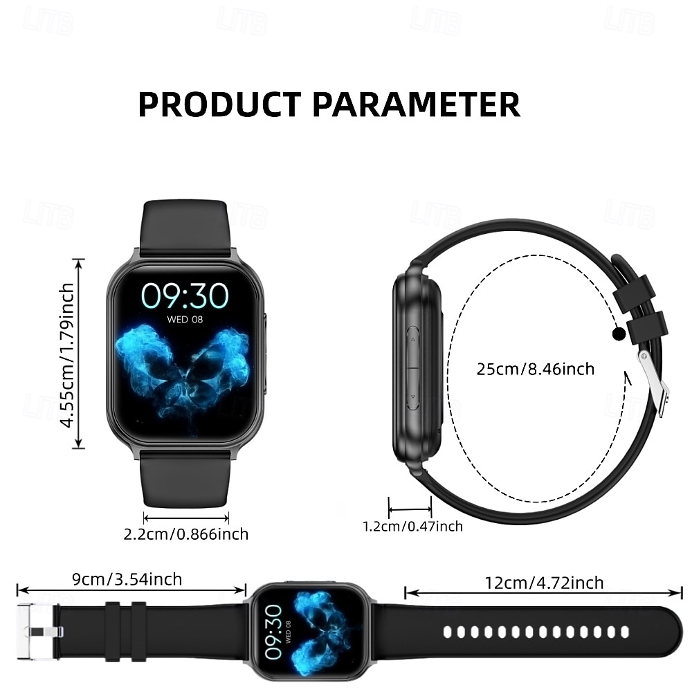 Smart Watch for Men Women with 2 Straps, Fitness Tracker with Sleep Monitor, DIY Watch Face 1.83" Touch Screen Smartwatch, Activity Tracker for Android iOS Phones 2026 - $32.99 –P13