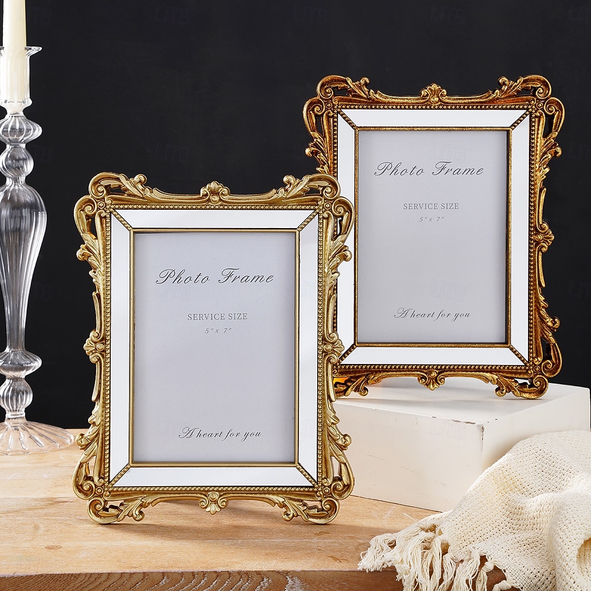 1PC, Featuring Rococo Baroque Three-dimensional Relief Carving Technique. This Decorative Photo Frame for Home And Wedding Wse Is Suitable for Both Tabletop Display And wall Hanging 2026 - $23.99 –P12