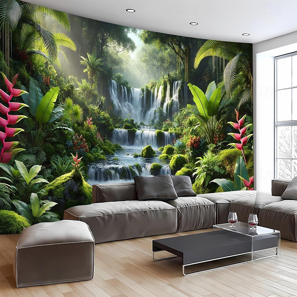 Nature Forest Wall Tapestry Sunrays Sunlight Through Trees Landscape Wall Hanging Misty Woodland Mossy Pine Forest Scenery Large Fabric Poster for Bedroom Living Room Zen Decor 2026 - $20.99 –P6