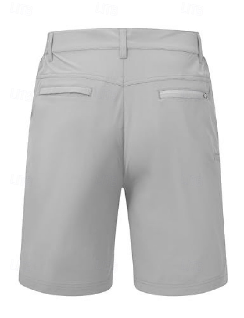 Men's Dress Shorts Business Casual Shorts Golf Shorts Pocket Elastic Waist Plain Waterproof Comfort Knee Length Outdoor Business Work Fashion Streetwear Black Navy Blue Inelastic 2026 - $24.99 –P5