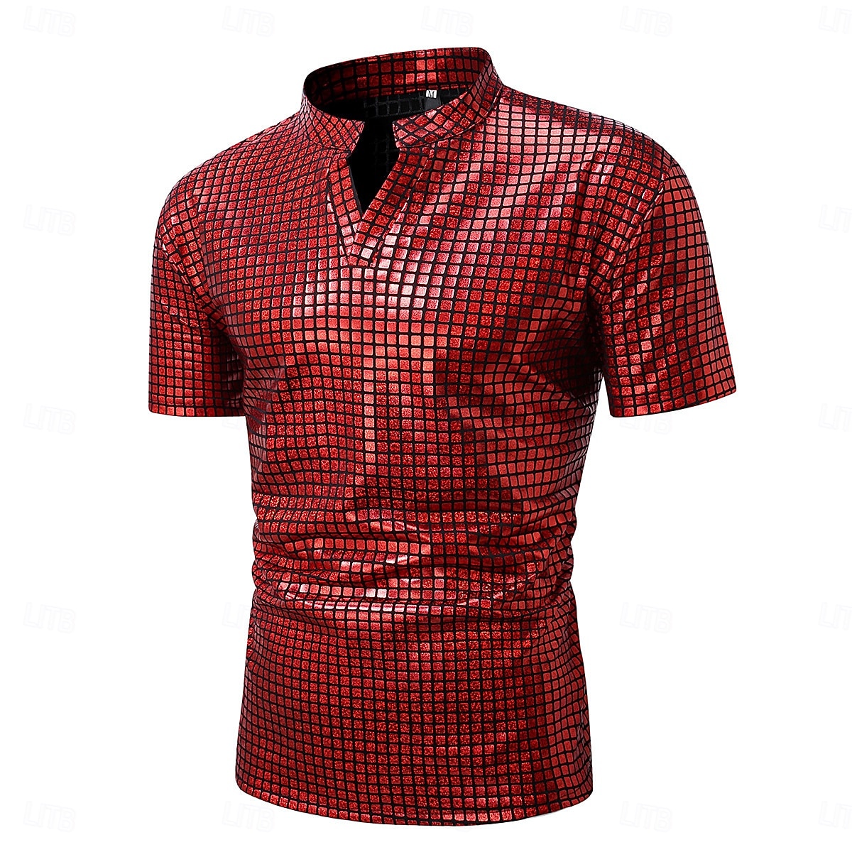 Retro / vintage Discotecă Anii 1980 Tricou Tricou POLO Mâneci scurte Disc Metalic strălucitor Metalic cadrilat Costume de fancy Bărbați Carnaval Petrecere Măr Adulți Cămașă Primavara vara 2026 - $31.99 –P1
