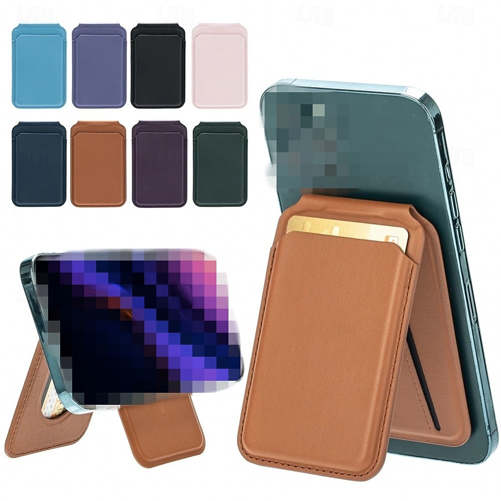 Portefeuille magnétique robuste en cuir avec étui de rangement et support intégré, porte-cartes sécurisé, pochette de rangement pour cartes bancaires et d'identité, accessoires pour porte-cartes en de 2026 ? $23.99 –P2
