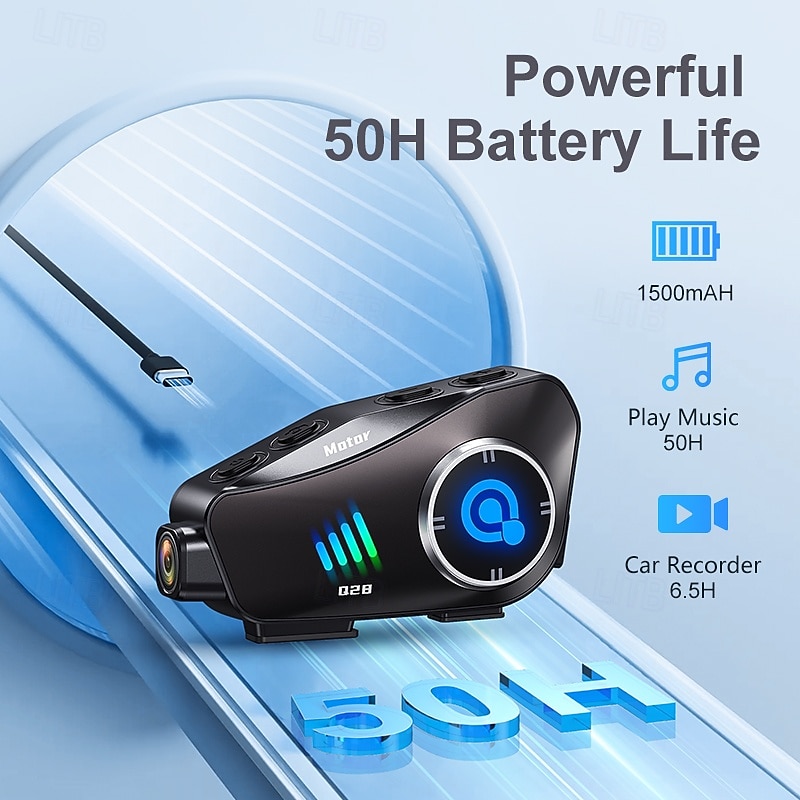Q28 Motorcycle Helmet Camera, 1080P HD Wireless Action Cam with 50H Battery Life, 120° Wide Angle, 360° Rotatable, IP66 Waterproof Helmet Camcorder for Riding Dash Cam & Sports 2026 - $95.99 –P6