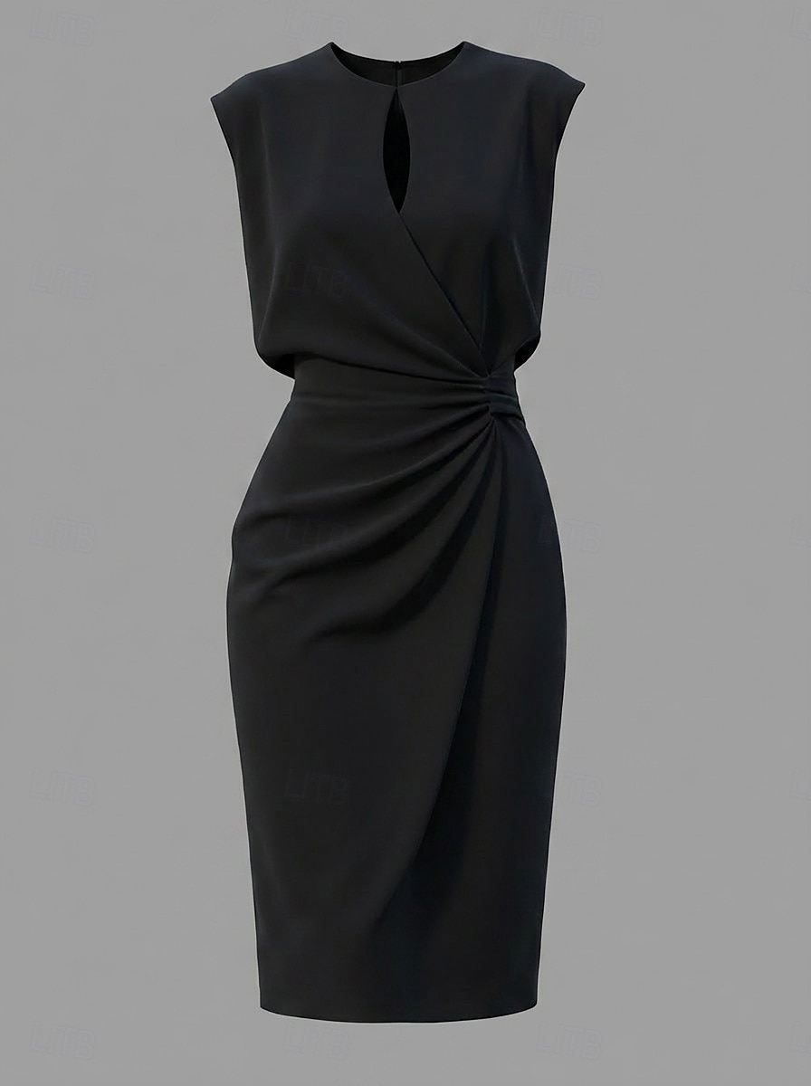Damen Minikleid Etui-Kleid Modern Outdoor Ausgehen Wochenende Normale Passform Einfach Ärmellos Rundhalsausschnitt Schwarz Weiß Rote Grün Sommer 2026 - $27.99 –P2