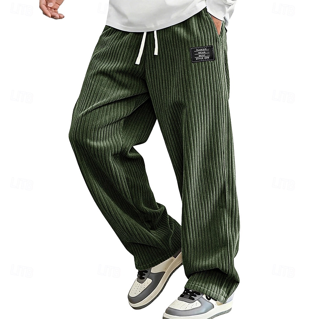 Per uomo Pantaloni Pantaloni in velluto a coste Pantaloni invernali Pantaloni Larghi Coulisse Elastico in vita Tinta unica Comodità Lunghezza intera Quotidiano All'aperto Abbigliamento casual alla del 2026 a $26.99 –P3