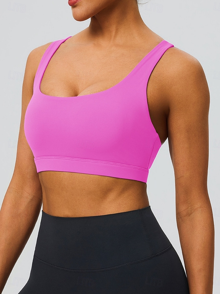 Mujer Camisetas sin mangas para hacer ejercicio Sujetadores de Deporte Cuchara Ropa Interior / Prenda Interior Absorción de impacto Tamaño Ajustable Ligero Inalámbrico Acolchado Color sólido Deporte 2026 - $21.99 –P13