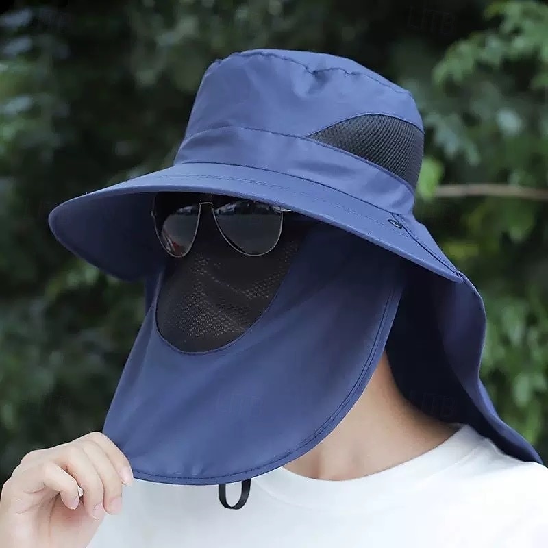 Men's Sun Hat with Large Neck and Face Flap, Summer Outdoor UV Protection Hat, Camouflage Hiking, Tea Picking, Fishing, Breathable Sunshade Cap 2026 - $9.99 –P5