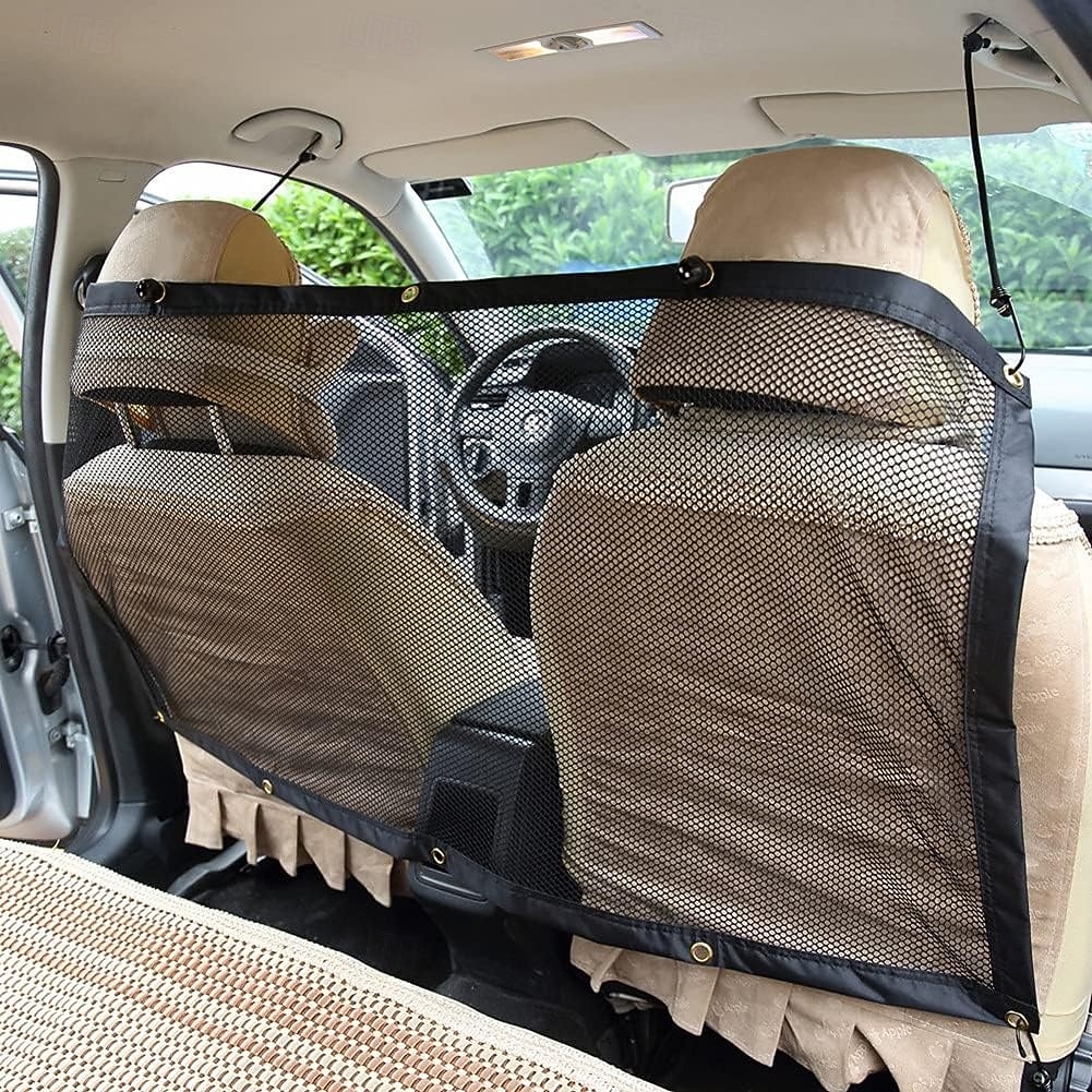 Rete divisoria universale per auto per animali domestici, divisorio regolabile per sedile posteriore dell'auto, barriera per cani, rete divisoria a maglie per sedile posteriore con cinghie regolabili del 2026 a $19.99 –P2
