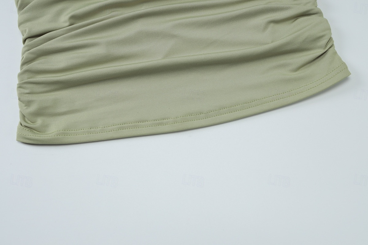 Femmes Top à épaules dénudées T-shirt Tops de sortie Graphique Uni ancien Élégant Manche Courte Asymétrique Épaules Dénudées Hauts Réguliers Occasionnel Plage Été Noir Blanche Vert Été de 2026 ? $19.99 –P16