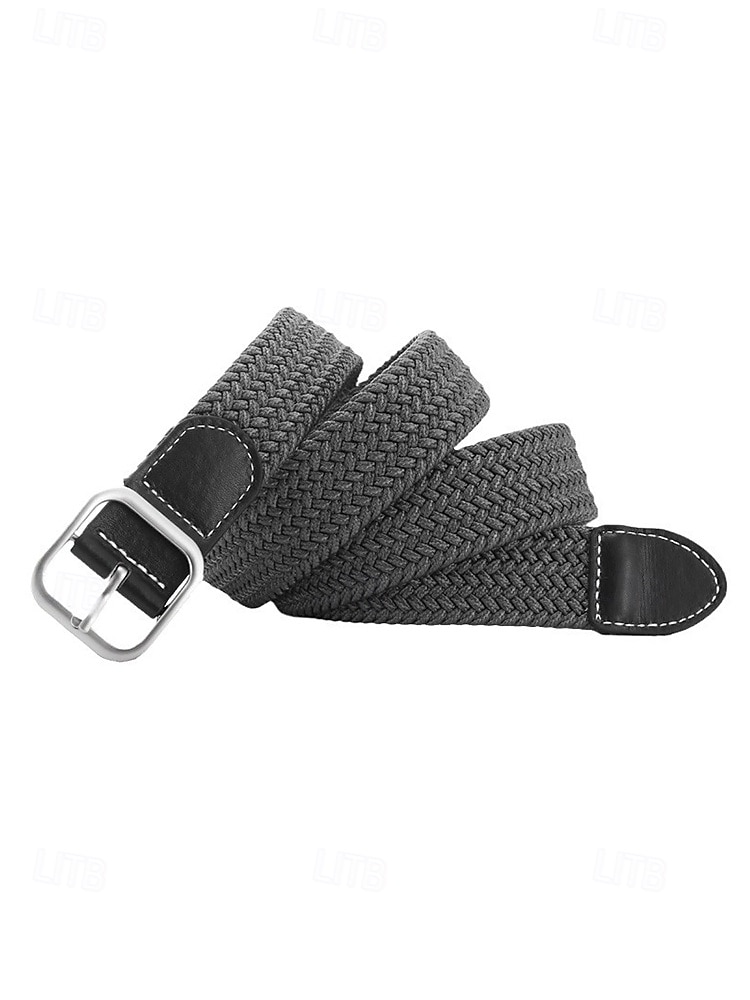 Curea bărbătească din poliester împletit, curea casual țesută elastică reglabilă multicoloră pentru călătorii, vacanțe, naveta de afaceri, golf și purtare zilnică 2026 - $9.99 –P8