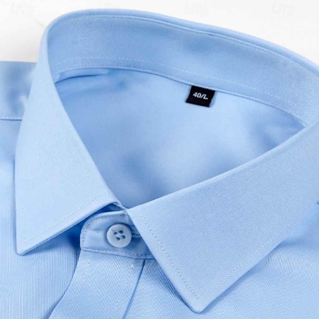 Per uomo Camicia Camicia elegante Camicia button-down Camicia non stiro Semplice Casuale All'aperto Blu Nero Bianco Rosa Manica Lunga Collo ripiegato Estate Primavera Abbigliamento Bottoni del 2026 a $37.99 –P9