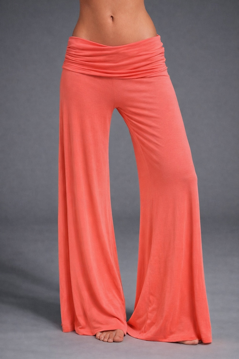 Damen Weites Bein Chinos Urlaub Mode Streetwear Volle Länge Hohe Taille Einfach Bequem Komfort Weich Dehnbar Outdoor Straße Orange Sommer Frühling Herbst Lässiger Schnitt 2026 - $22.99 –P2