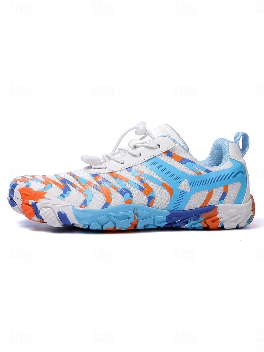 Witte en oranje sneldrogende waterschoenen voor heren, lichtgewicht, ademende, antislip aquaschoenen voor wateractiviteiten, zwemmen, strandsporten, kustreizen en rivierwandelingen. 2026 - $42.99 –P4