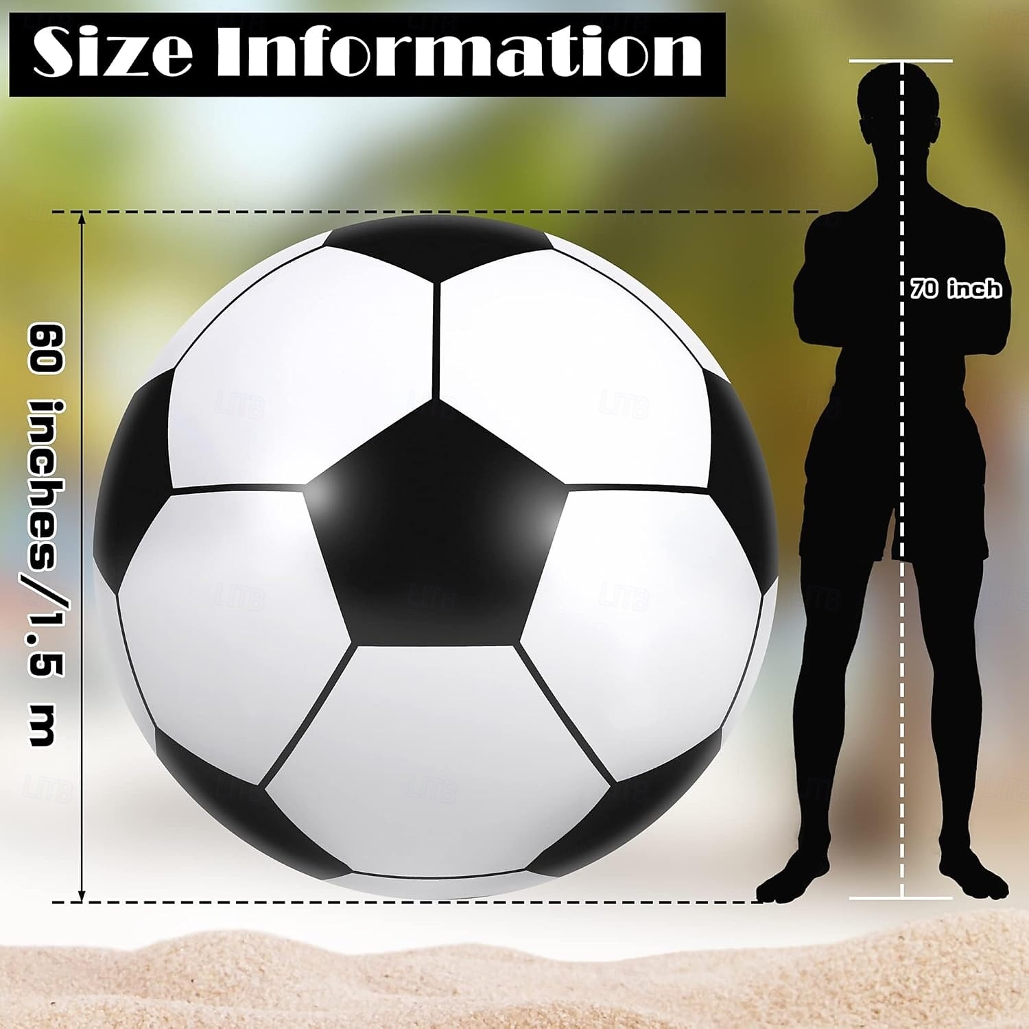 60 Inch Inflatable Beach Soccer Ball Jumbo Football Swimming Pool 2026 World Soccer Cup Party Decoration for Water Sports Games Party Supplies Family Gathering 2026 - $69.99 –P4