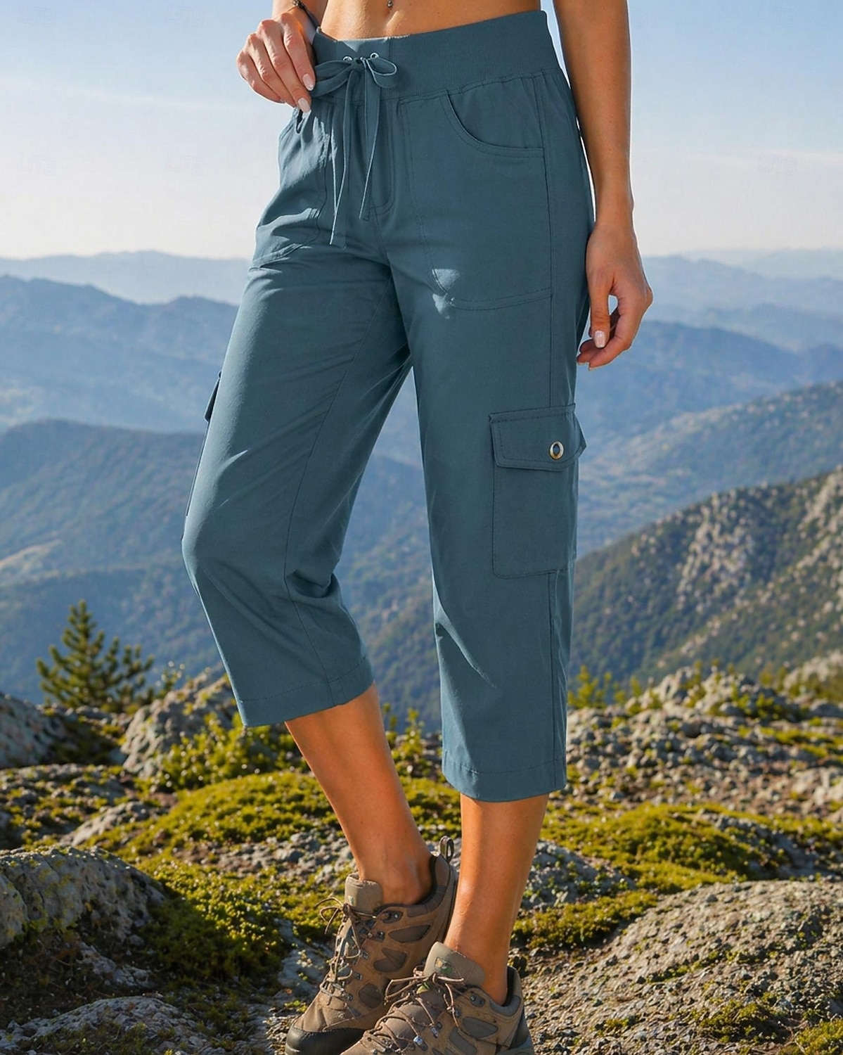 Women's Outdoor Pants Cargo Pants Hiking Pants Trousers Summer Spring Autumn / Fall Outdoor Regular Fit Waterproof Quick Dry Breathable Pants / Trousers Drawstring Drawstring Pocket Elastic Waist 2026 - $26.99 –P7