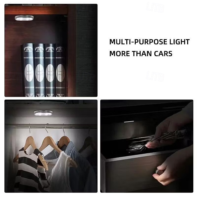Lot de 4 lampes d'ambiance LED sans fil pour l'intérieur de voiture, rechargeables par USB, à capteur tactile et aimantées, pour plancher, portières et coffre, étanches et compactes, disponibles en de 2026 ? $19.99 –P5