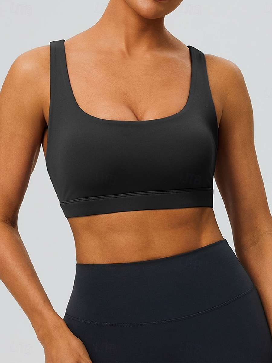 Mujer Camisetas sin mangas para hacer ejercicio Sujetadores de Deporte Cuchara Ropa Interior / Prenda Interior Absorción de impacto Tamaño Ajustable Ligero Inalámbrico Acolchado Color sólido Deporte 2026 - $21.99 –P18