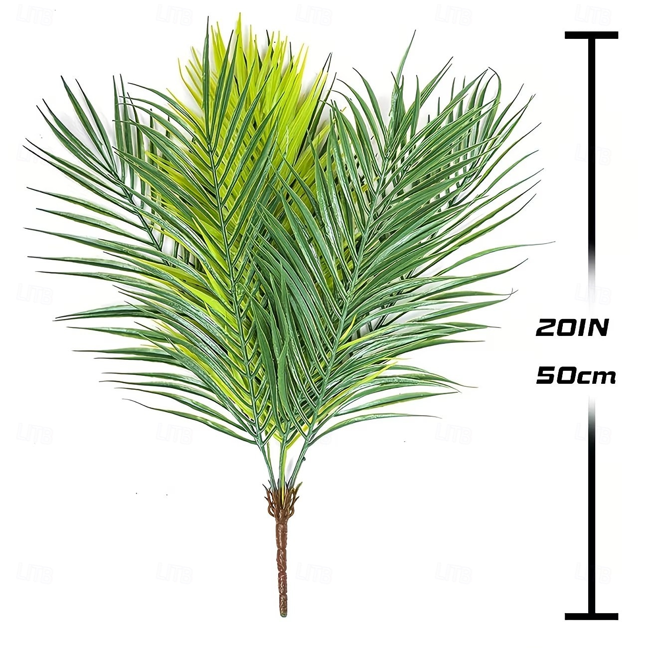 2/4 buc frunze de palmier artificiale cu ferigă de fier mare cu 9 capete, plante tropicale simulate realiste din junglă pentru decorarea pereților, frunziș artificial de frunze de palmier pentru casă, 2026 - $15.99 –P2