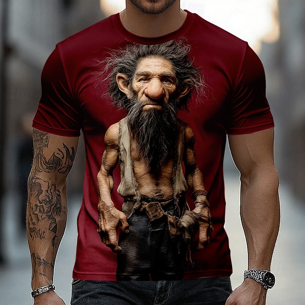 Homme A Ombre Vieil Homme T-shirt Manche Courte T-shirt Impression 3D Col ras du cou Chemise Drôle Occasionnel Quotidien Rue Bleu Noir Rouge Été Printemps Vêtement Tenue S M L XL 2XL 3XL de 2026 ? $18.99 –P3