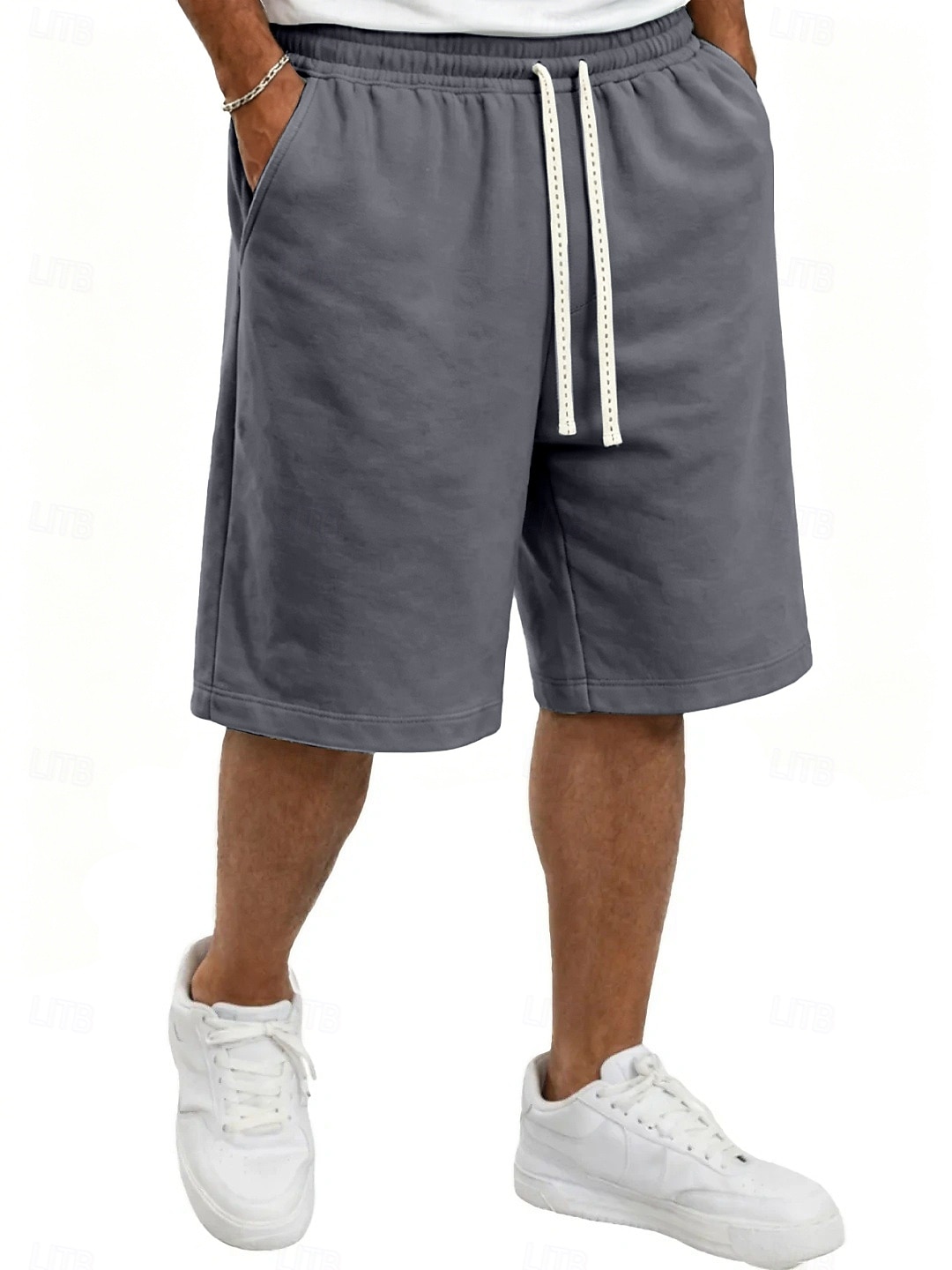 Herren Shorts Sommershorts Freizeitshorts Tasche Elastischer Bund Rein Einfach Komfort Atmungsaktiv Knielang Lässig Outdoor Strand Urlaub Mode Schwarz Weiß Mikroelastisch 2026 - $29.99 –P10