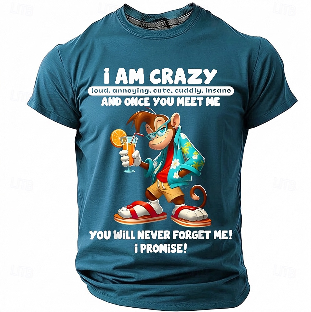 Męskie Śmieszne Podkoszulek Krótki rękaw Podkoszulek Druk 3D Półgolf Koszula Moda Designerskie Prosty Codzienny Impreza Ulica Czerwony Lato Wiosna Odzież S M L XL XXL XXXL 2026 - $18.99 –P17