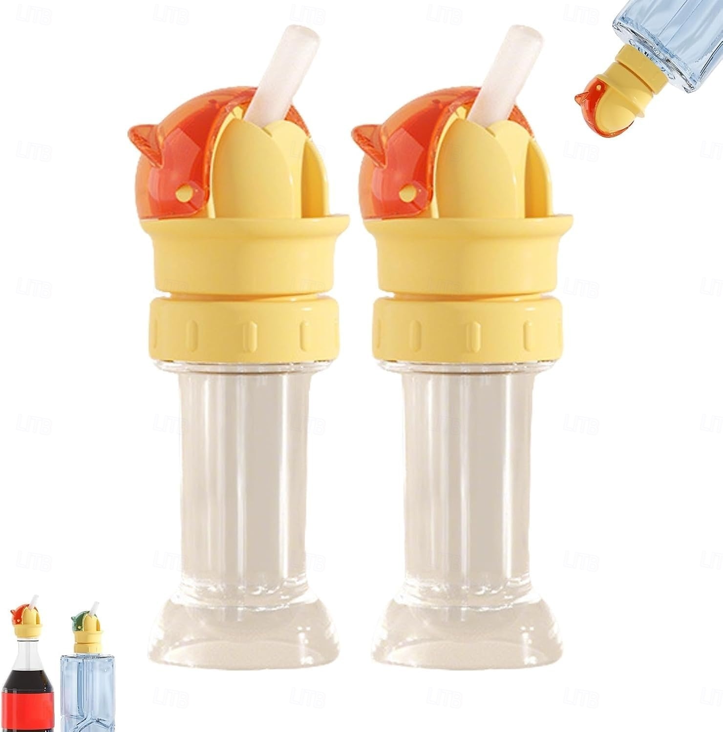2 Stück Trinkflaschen-Aufsätze mit Strohhalm, Strohhalmkopf für Wasserflaschen, universell passend für Säfte &Wasserflaschen mit auslaufsicherem Klappdeckel für Kleinkinder & Kinder 2026 - $15.99 –P3