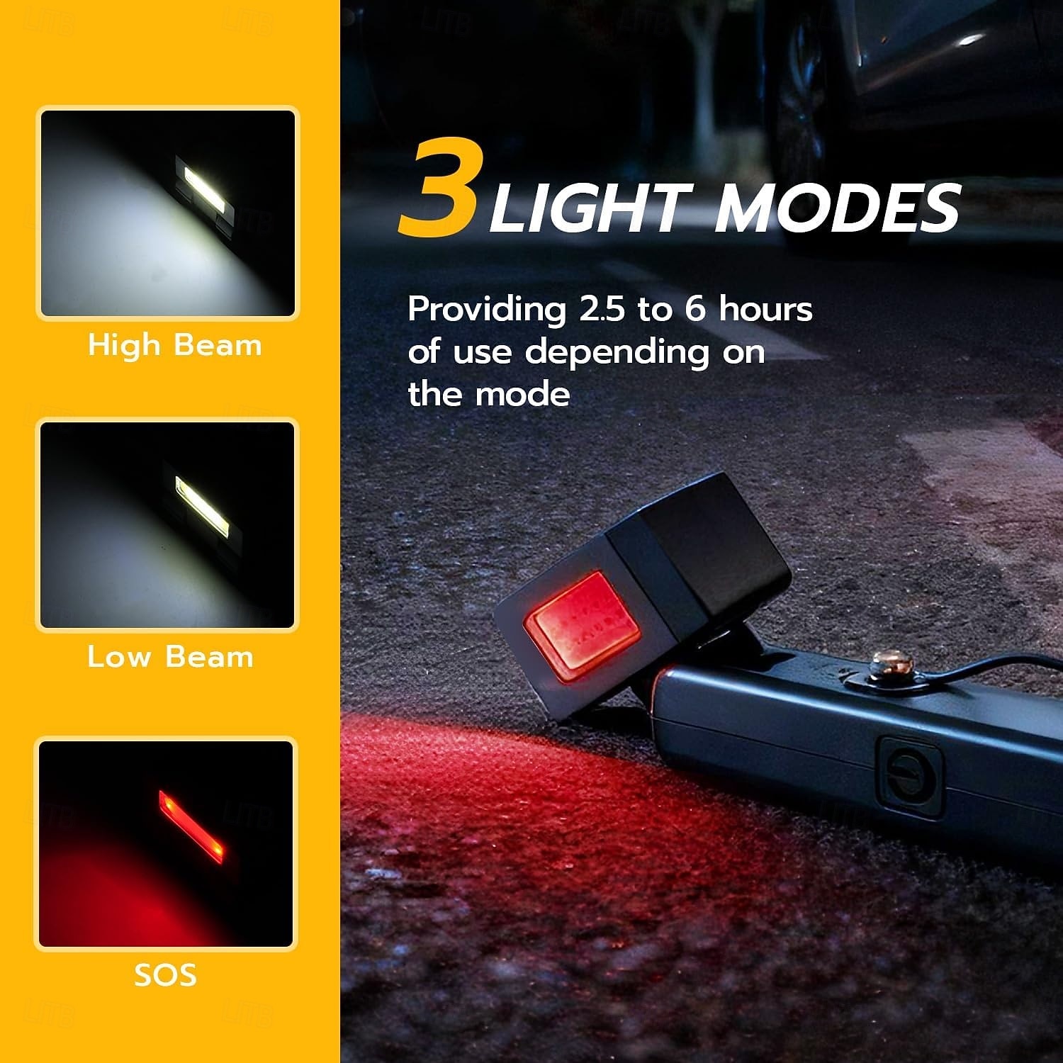 Lanternă magnetică de lucru, lanternă LED portabilă reîncărcabilă rotativă cu design cu clips, lanternă cu 3 moduri de iluminare pentru reparații auto, camping, muncă și urgențe 2026 - $17.99 –P1