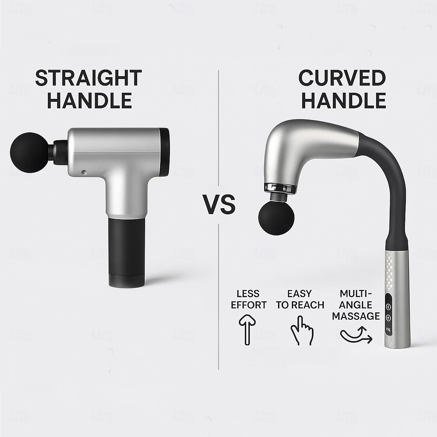 Deep Tissue Massage Gun for Back & Full Body -   Upgraded Long Handle Percussion Muscle Massager with 4 Replaceable Heads, Adjustable Speeds and Quiet Motor 2026 - $37.99 –P7