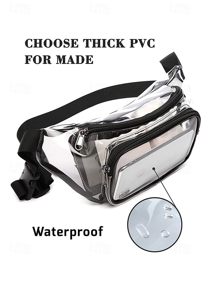 Women's Clear PVC Crossbody and Waist Bag, Multi-Color Transparent Bag with Adjustable Strap and Multiple Wearing Styles, Large Capacity Stylish Bag for Beach Vacation and Casual Daily Use 2026 - $11.99 –P7