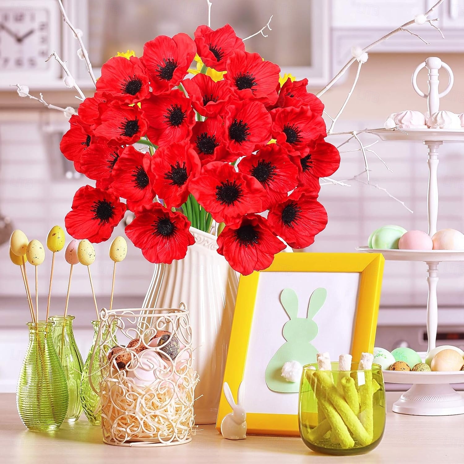 12 Bundles Artificial Poppy Flowers Remembrance Red Poppies for Memorial Day, Patriotic Veteran Tribute Decoration, Fallen Soldier Commemorative Floral Bouquet, Home & Garden Display 2026 - $21.99 –P4