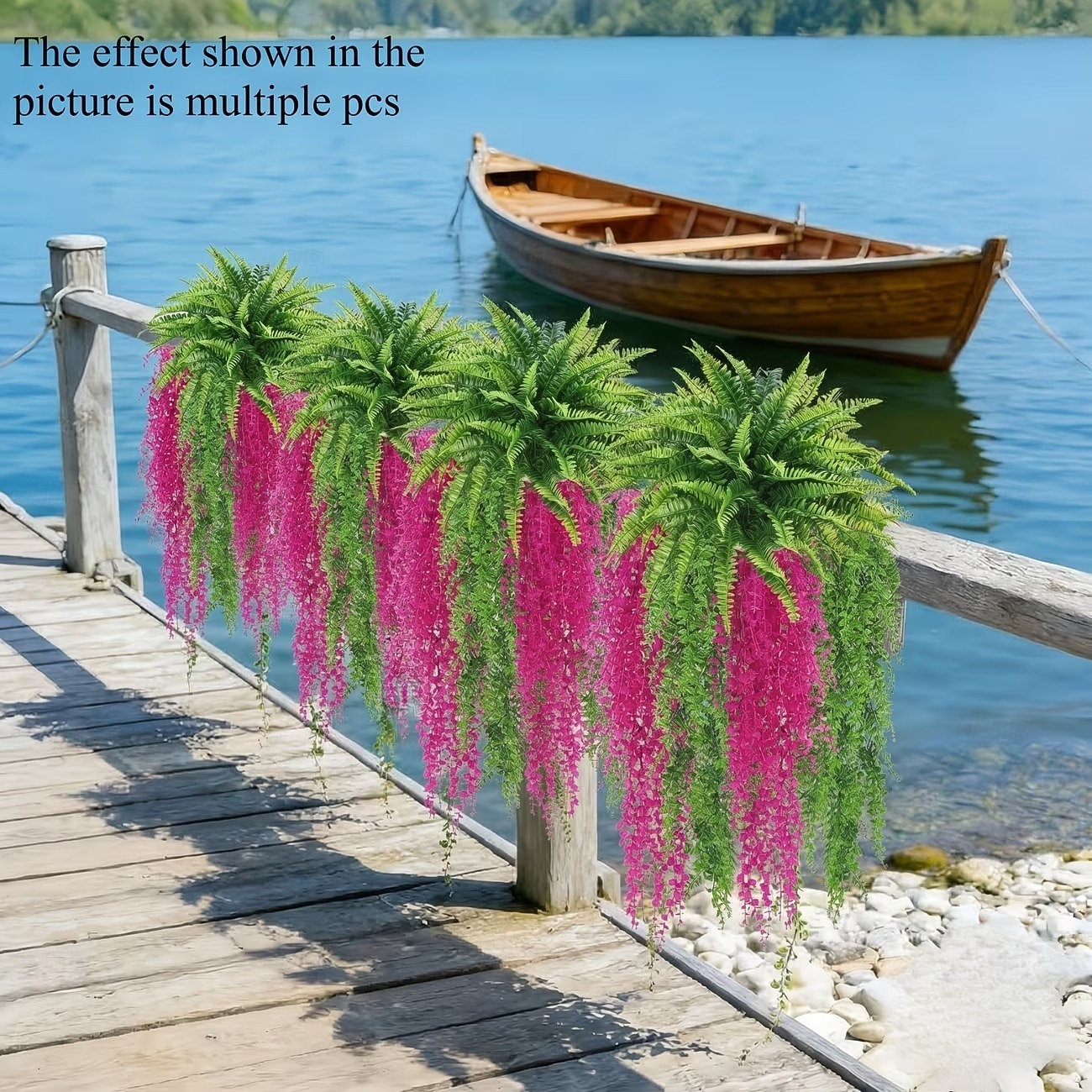 סט לתליית קיר מלאכותי של 4 שרכים ואקליפטוסים, קישוט מודרני לגינה ולפטיו, מושלם לאביב, יום האהבה, יום האם 2026 - $18.99 –P5