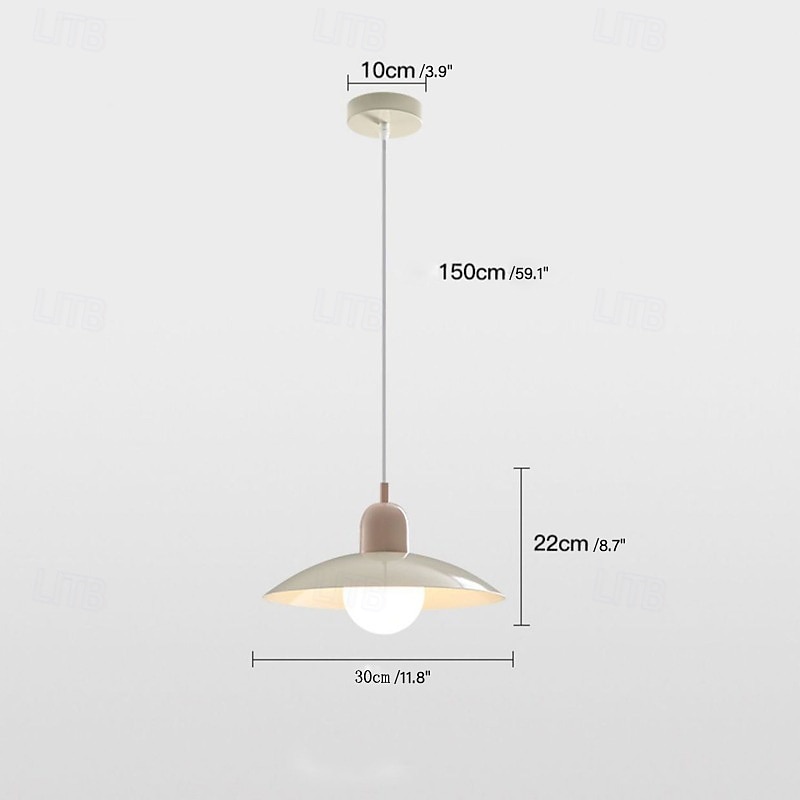 Luminária pendente nórdica de luxo, estilo moderno de meados do século XX, para celeiro; luminária pendente escandinava verde para teto; cúpula de metal; lustre grande estilo industrial para pia de de 2026 por $78.99 –P6