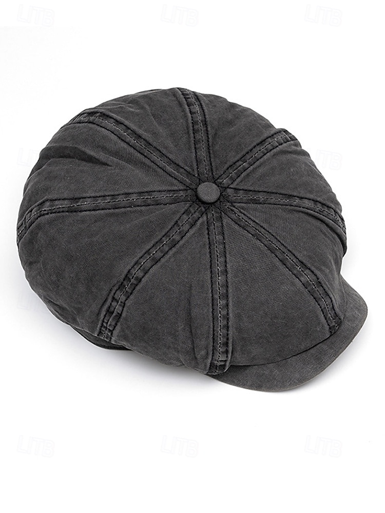 Men's Washed Cotton Newsboy Cap, Multi-Color Adjustable Ivy Flat Beret Hat for Travel, Vacation, Outdoor Activities and Everyday Casual Wear 2026 - $14.99 –P8