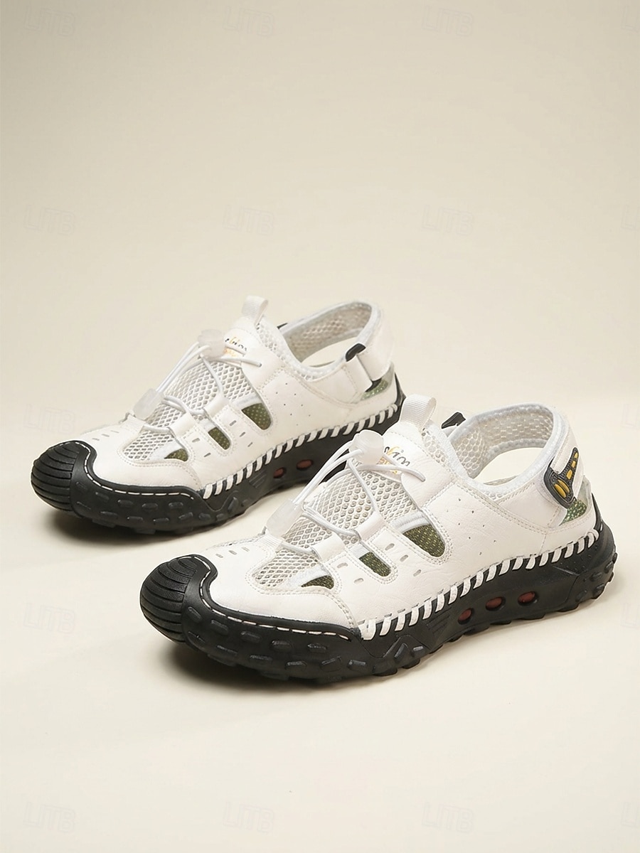 Weiße Herren-Fischersandalen, leichte und bequeme Schnürschuhe für Freizeit, Urlaub, Sommeraktivitäten und den lässigen Alltag. 2026 - $54.99 –P4