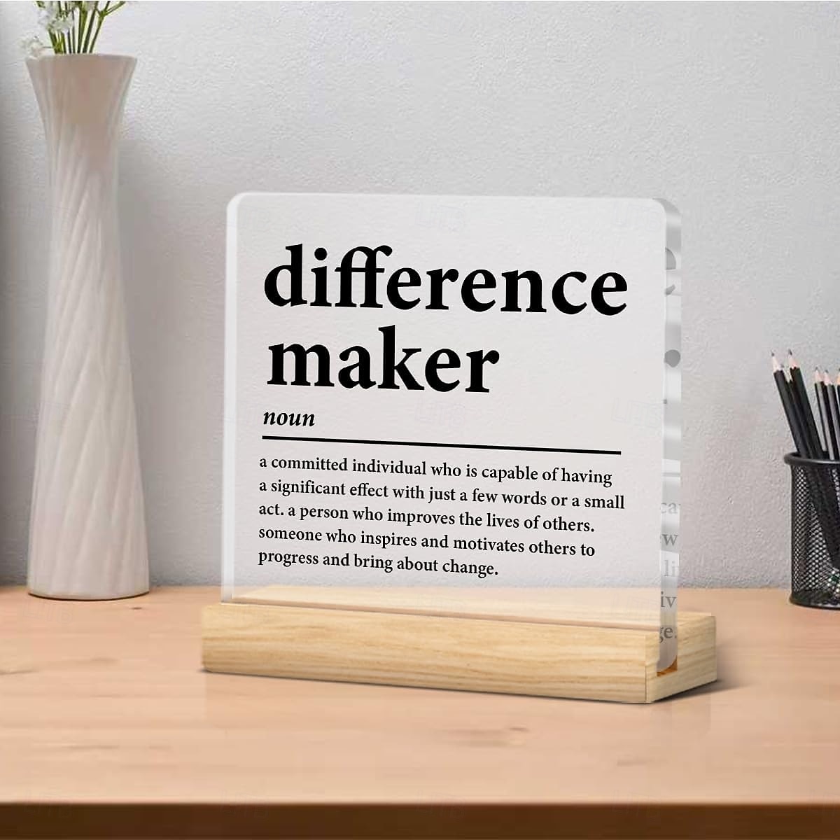 Besondere Geschenke für Lehrer, Trainer, Mentoren, Chefs und Führungskräfte; Dankeschön-Geschenke für Kollegen, Mitarbeiter, Frauen und Männer; Motivierendes Acrylschild für Büro, Schreibtisch oder 2026 - $9.99 –P3