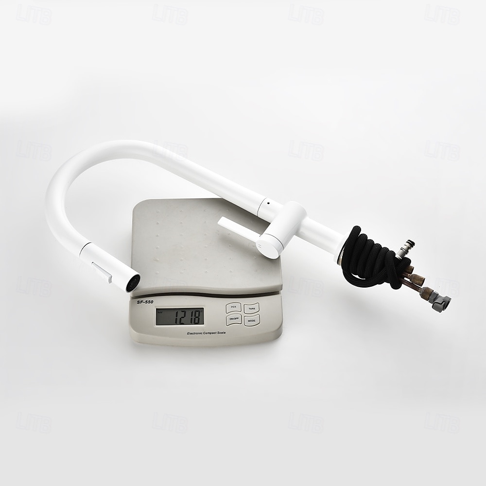 Кухонный смеситель с выдвижным распылителем, однорычажный смеситель с высоким изливом для мойки, прочная латунная конструкция, двухфункциональная распылительная головка, простая установка. 2026 - $216.99 –P30