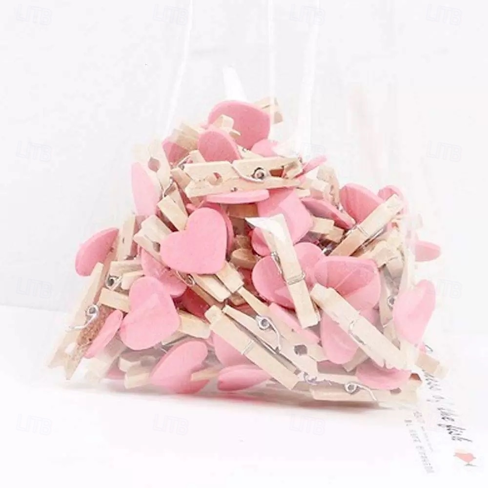 100 mollette di legno a forma di cuore, perfette per lavori creativi, esposizioni di foto, bomboniere, decorazioni fai da te, piccole mollette per scrapbooking &progetti artistici del 2026 a $15.99 –P7