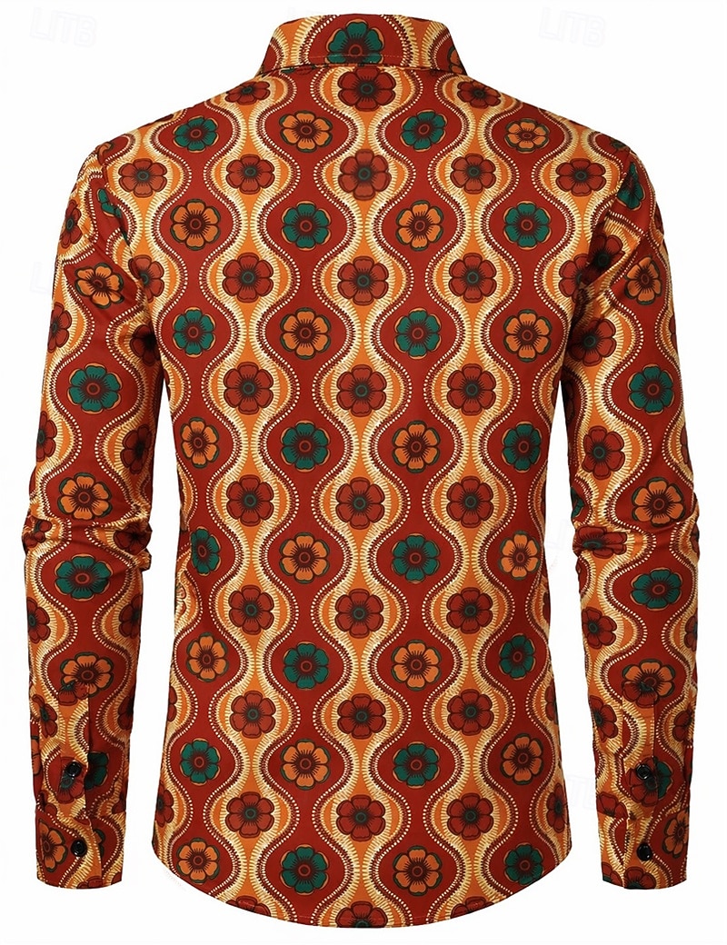 Retrò Vintage Anni '70 Camicia Disco Geometrico Psichedelico Costume Per uomo Halloween Carnevale Festival Musicale Parata dell'Orgoglio Mese dell'orgoglio Adulti Camicia del 2026 a $27.99 –P2