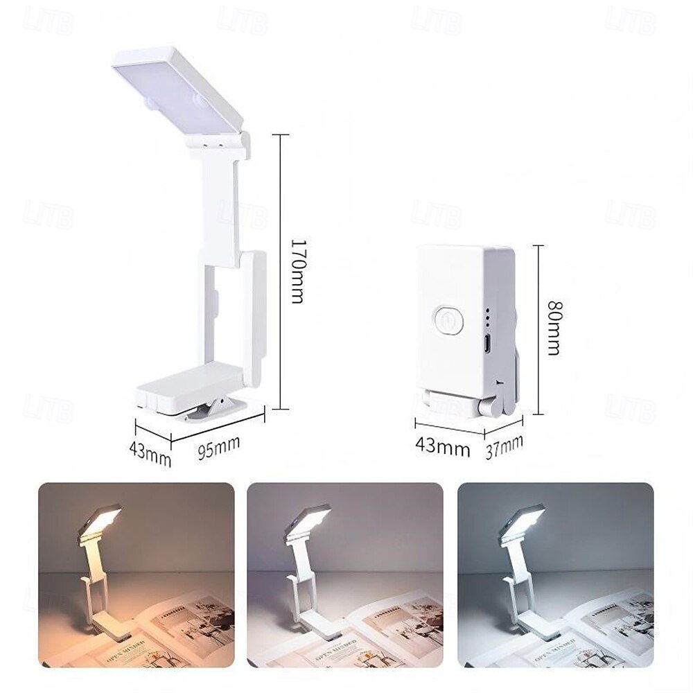 1 db 2 db hordozható összecsukható lámpa USB töltéssel, összecsukható LED asztali lámpa, energiatakarékos, újratölthető LED olvasólámpa 2026 - $17.49 –P2