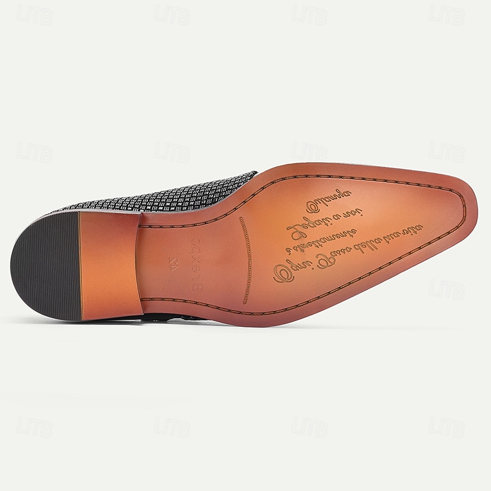 Scarpe eleganti da uomo di alta qualità in vera pelle verniciata nera con fibbia, pannello testurizzato, calzature formali di lusso per uomini d'affari, matrimoni, ufficio, banchetti e abbigliamento serale sofisticato. del 2026 a $109.99 –P7