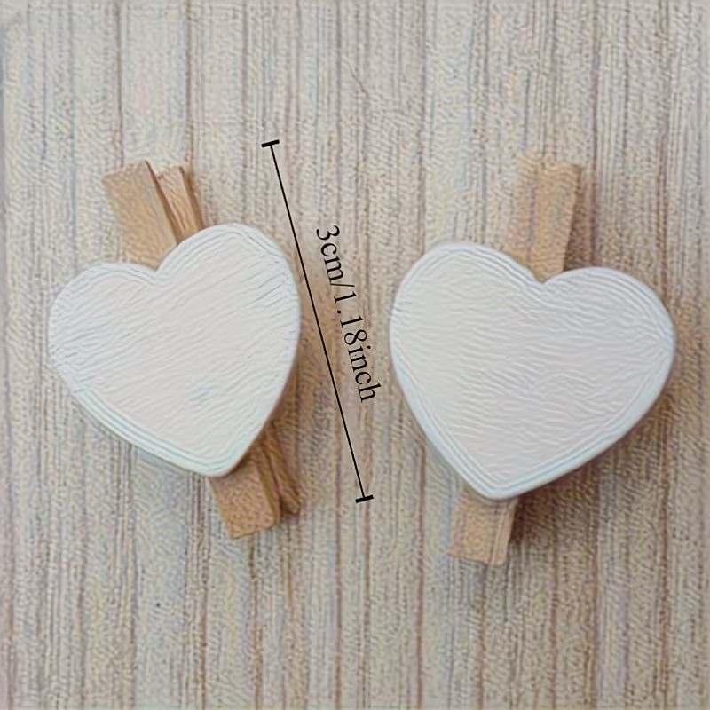 100 mollette di legno a forma di cuore, perfette per lavori creativi, esposizioni di foto, bomboniere, decorazioni fai da te, piccole mollette per scrapbooking &progetti artistici del 2026 a $15.99 –P2