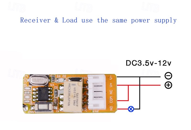 2026年 DC3.7V、5V、12V、1ch RFワイヤレスリモコンスイッチLED電源オン/オフ受信機学習コード送信機と受信機433MHz  コレクション – $18.99 –P10